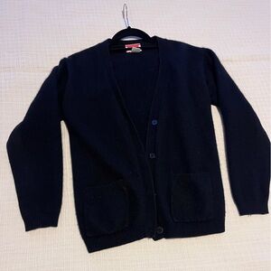 Vintage Black Cardigan Sweater. S.